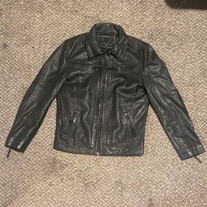 Men's Classic Black Leather Jacket